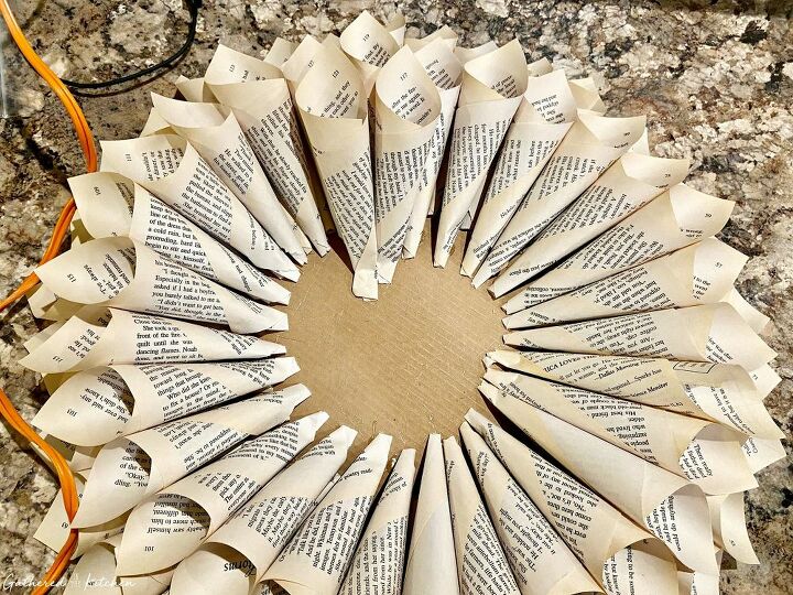 book page wreath