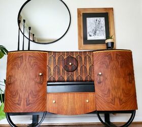 art deco drinks cabinet upcycle