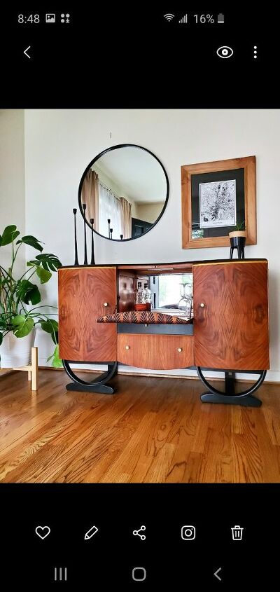 art deco drinks cabinet upcycle