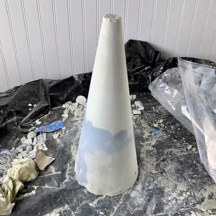 how to make a cement cone vase