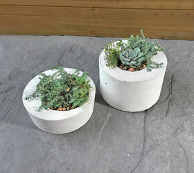 modern diy concrete planter