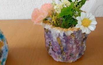 DIY Geode Crystal Planter Decor