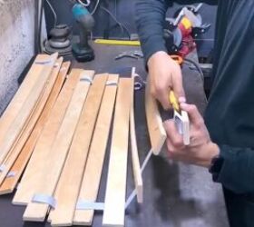 amazing upcycle how to make an outdoor lounge chair from bed slats, Cut Wood Slats to Desired Width