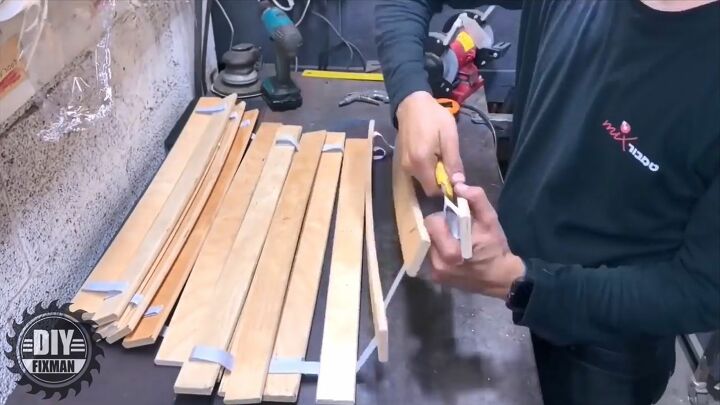amazing upcycle how to make an outdoor lounge chair from bed slats, Cut Wood Slats to Desired Width