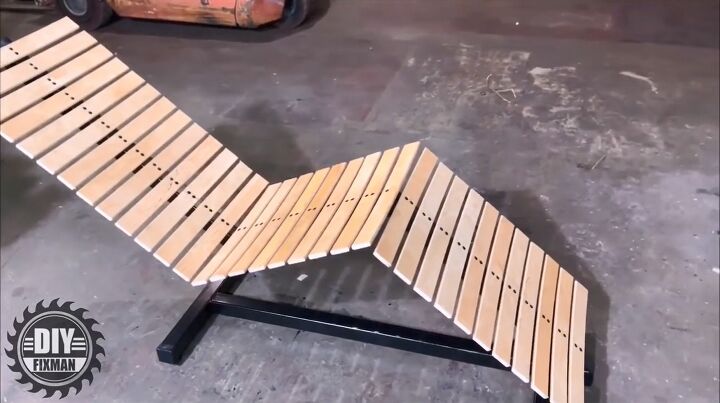 amazing upcycle how to make an outdoor lounge chair from bed slats, Finished