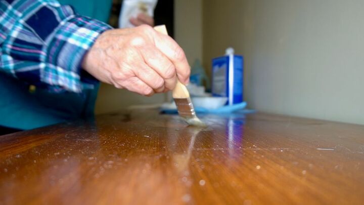 how to clean a sticky vintage table top