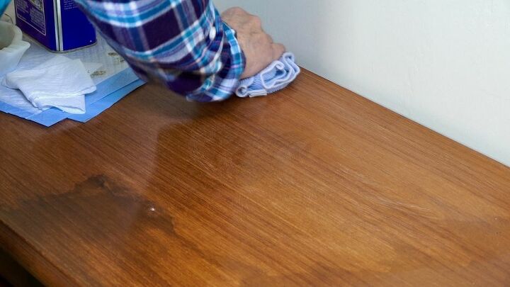 how to clean a sticky vintage table top