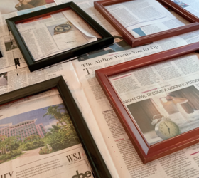 Gather all your spare frames for this designer display idea