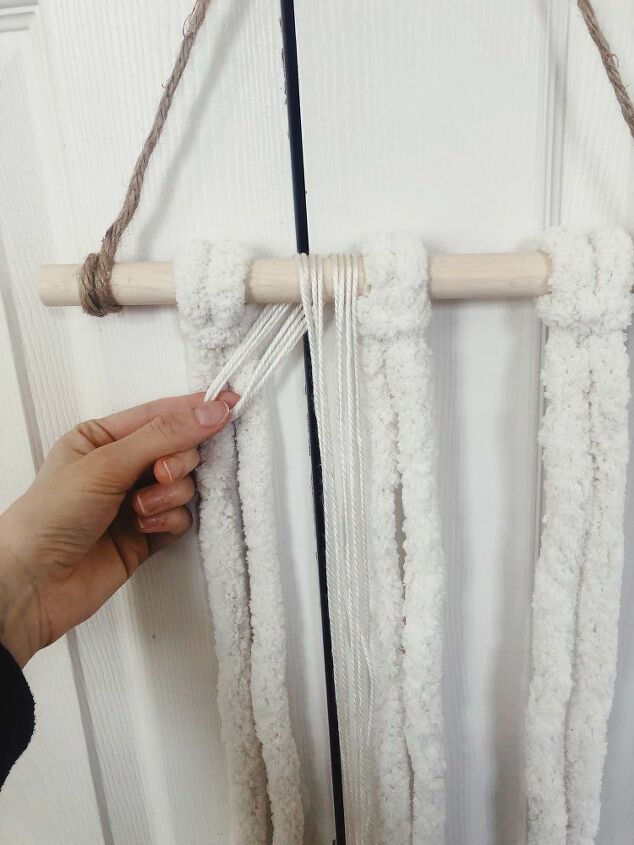 two step hanging yarn decor
