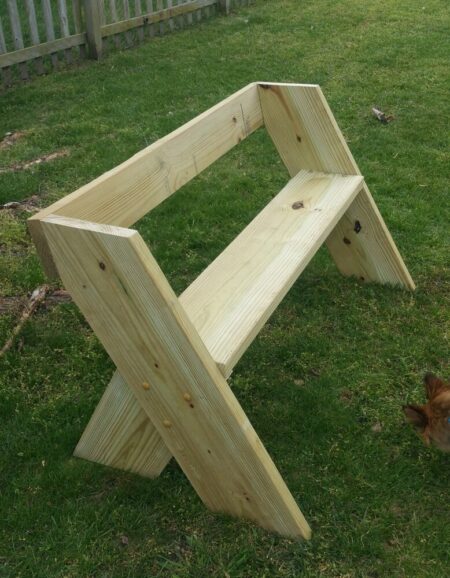 diy outdoor bench with back