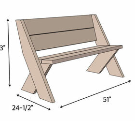 diy outdoor bench with back, Bench Dimensions