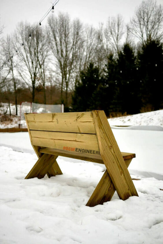 diy outdoor bench with back