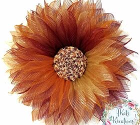 Tutorial de la corona de flores de malla decorativa