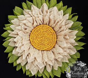 How to Make a Burlap Sunflower Wreath With 6 Inch Burlap