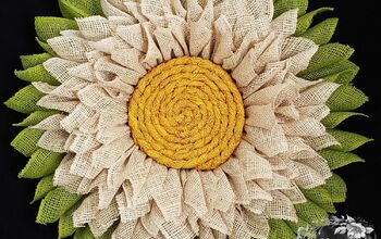How to Make a Burlap Sunflower Wreath With 6 Inch Burlap