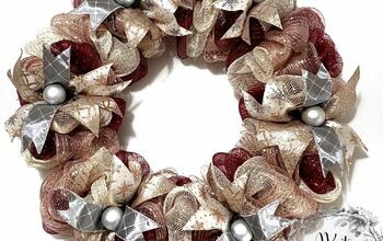 How To Make a Deco Mesh Bubble Wreath With 3 Colors Tutorial