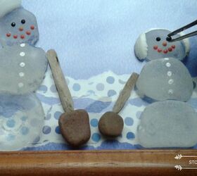 keep on shoveling seaglass snowmen, Creating Faces