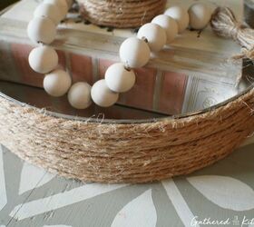 diy wood bead garland with tassels