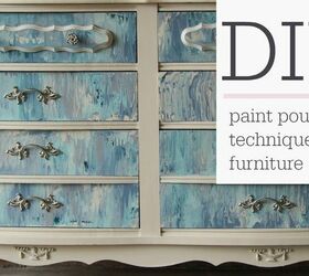 how to paint pour on furniture dresser paint pour