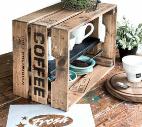 double up kitchen counter space with this easy crate coffee station