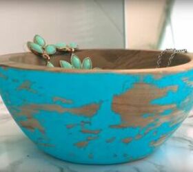 sandpaper and soap how to achieve a stylish distressed wood effect, Distressed Wooden Bowl