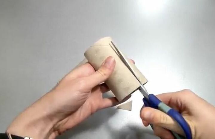 how to make a rose from a cardboard tube recycled toilet paper roll, Cut Toilet Paper Rolls