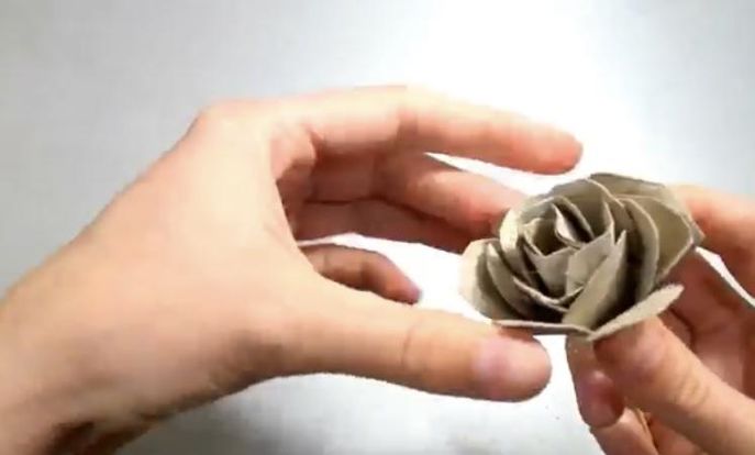 how to make a rose from a cardboard tube recycled toilet paper roll, Add Outer Layer