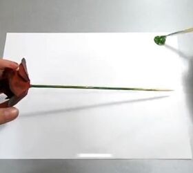 how to make a rose from a cardboard tube recycled toilet paper roll, Paint Stems