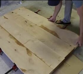 how to build a hairpin leg table, Sand Tabletop