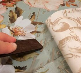 how to add flowers to furniture with decor transfers