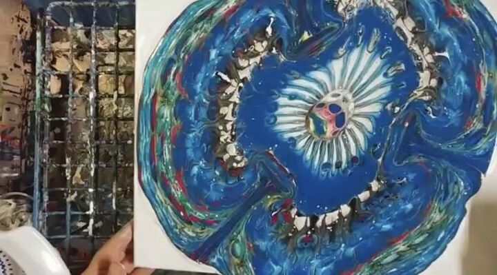 How To Use A Colander For Acrylic Pour Painting Diy Hometalk