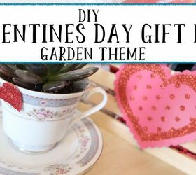 Idea de cesta de regalo de San Valentín DIY | Tema de jardín