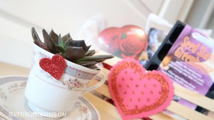 diy valentines gift basket idea garden theme