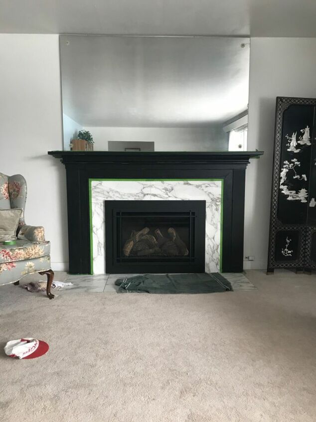 wood mantel