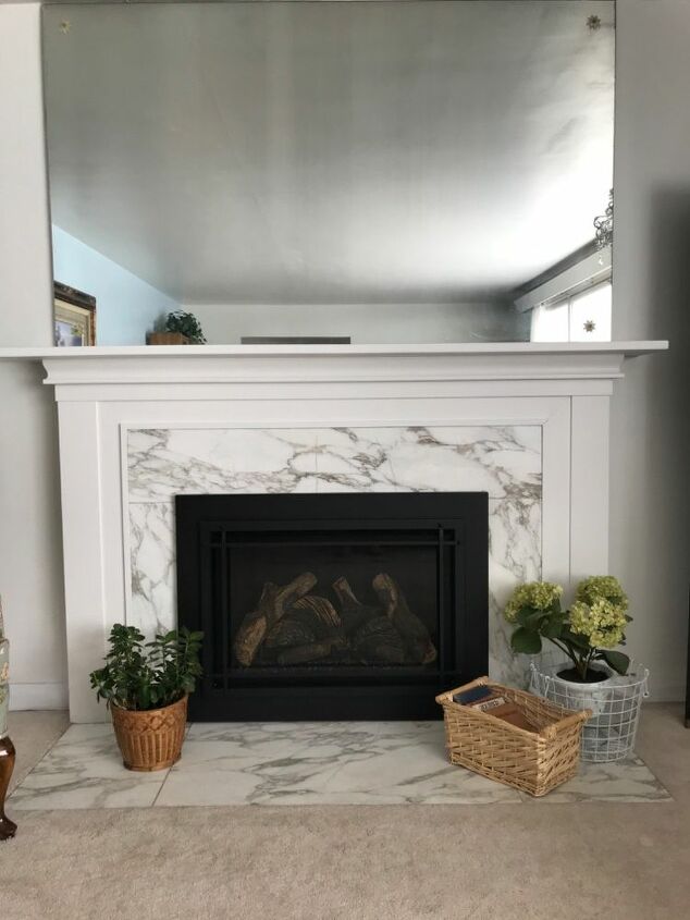 wood mantel