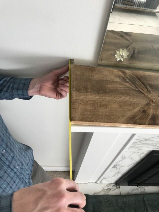 wood mantel