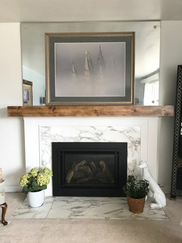 wood mantel