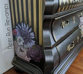 give a dresser a whimsical new life with stripes patterns flowers