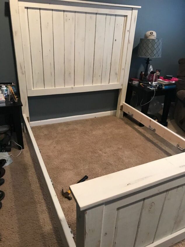 farmhouse queen bed frame