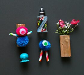 make refrigerator magnets from small collectibles
