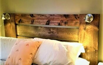 How To Build A Rustic Wooden Headboard With Lights