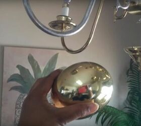 how to give your boring brass chandelier a glamorous makeover, Remove The Brass Ball