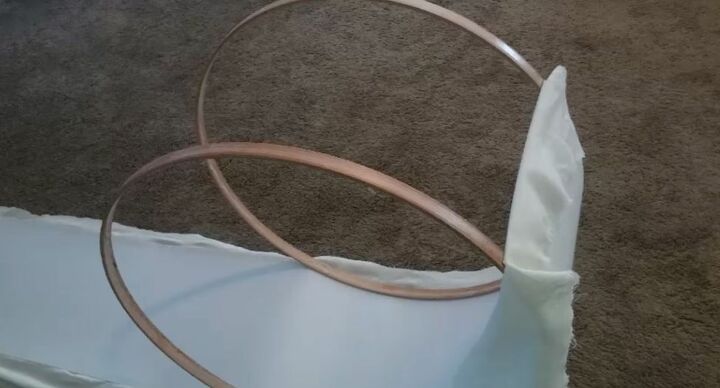 how to give your boring brass chandelier a glamorous makeover, Create A Lampshade