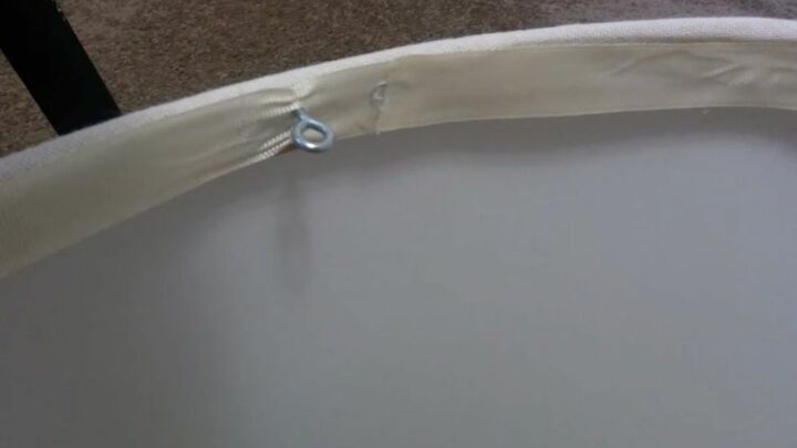 how to give your boring brass chandelier a glamorous makeover, Add a Hanger