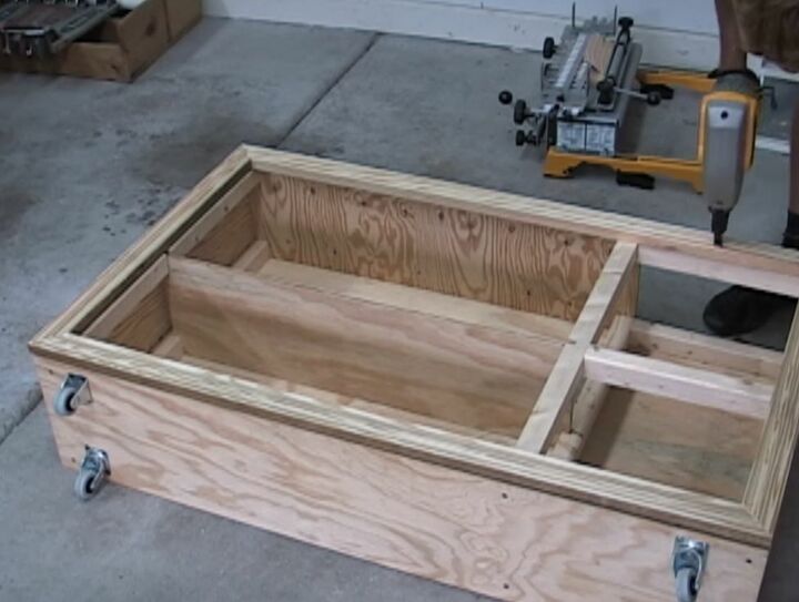 build a storage shelf to hide and protect pipes in your garage, Add A Detailed Frame