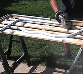 how to build a modern floating corner desk, Paint the Pipes