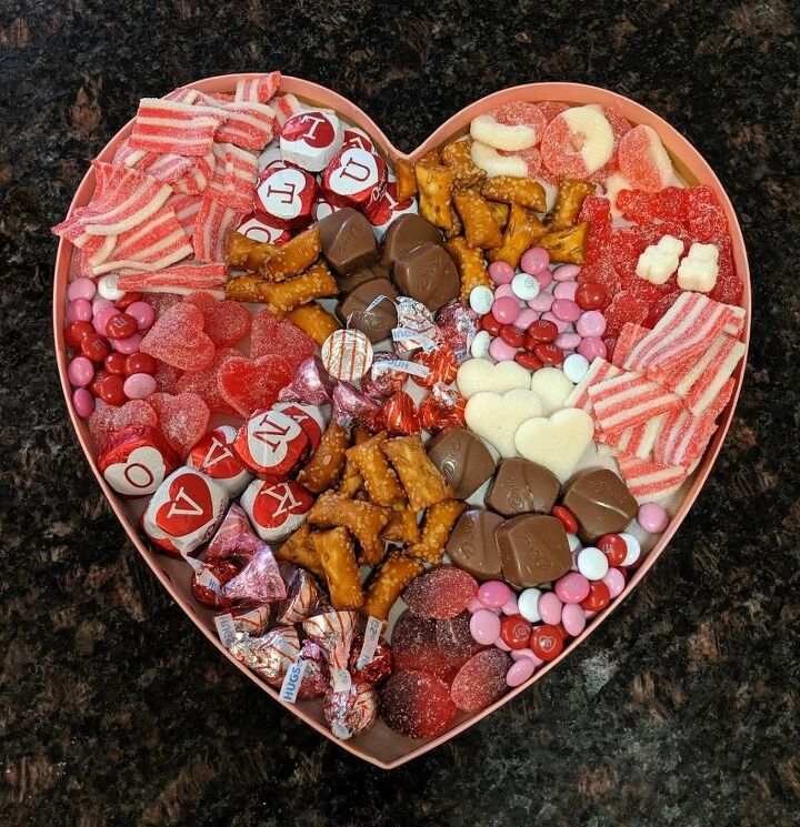 tabla de caramelos en forma de corazn