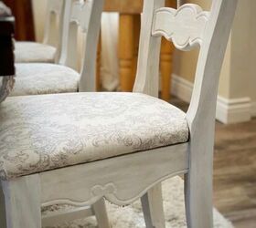 kitchen stools turned dining chairs, Side View