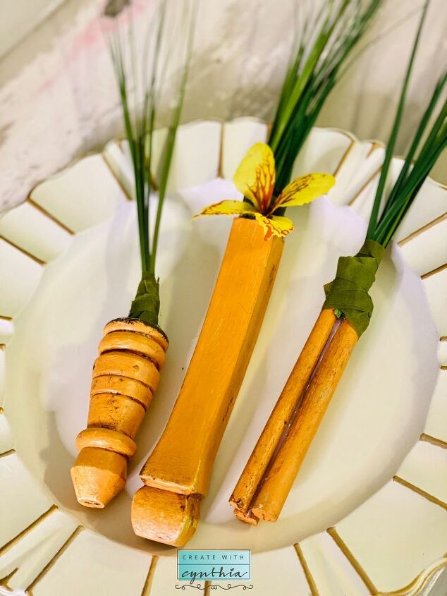 decoracin de primavera zanahorias de huso