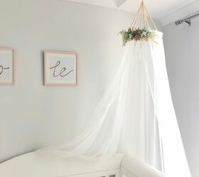 20 bricolajes floridos que animarn tu casa en invierno, Dosel de cama DIY